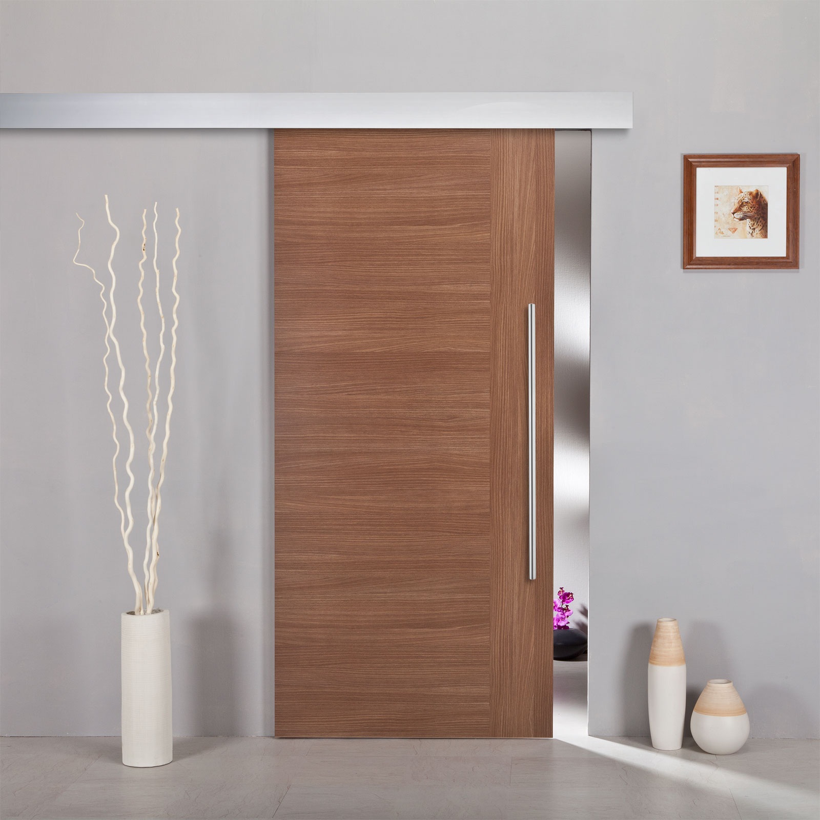 Schiebetür aus Holz HST05 mit ALU60 Schiebesystem und Edelstahlgriff SchiebetUren Holz Mit Rahmen ~ Schiebetür aus Holz HST05 mit ALU60 Schiebesystem und Edelstahlgriff